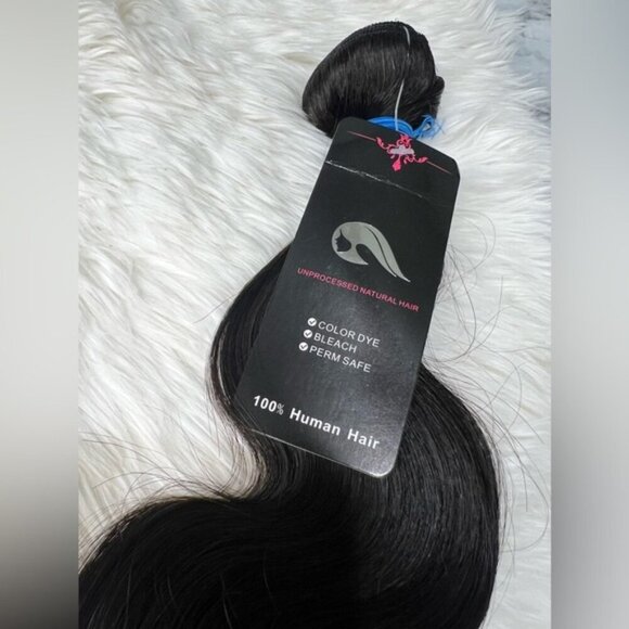 24 In Black Human Hair Weft Body Wave Human Hair 100% Unprocessed Brazilian - Picture 4 of 4